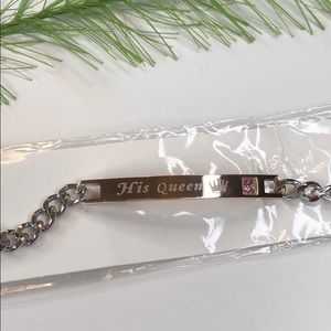 🍭 his queen bracelet, rose gold silver tone